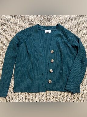 Old Navy Green Cropped Cardigan Sweater XS